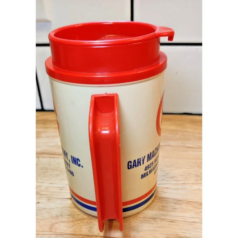 Vintage Gary Machine Company, INC Mug Travel Cup Thermos 22oz Hot And Cold-USA